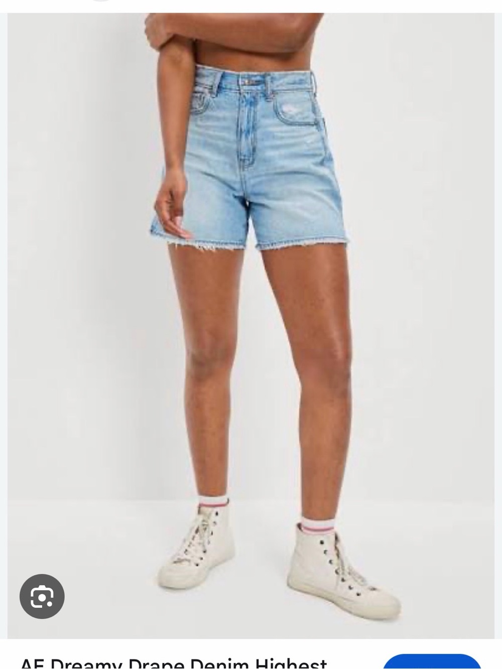 American Eagle Outfitters Light Wash High-Rise Denim Shorts